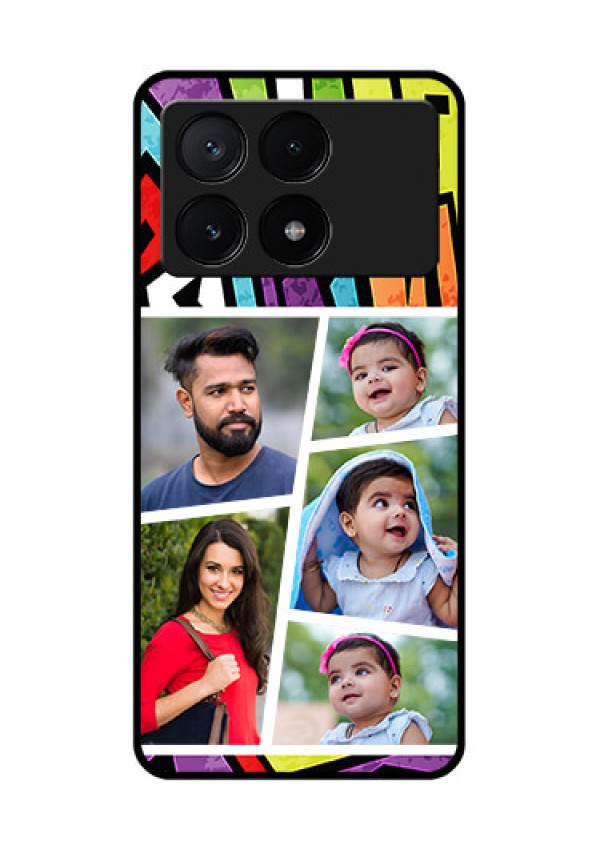 Poco X6 Pro 5G Custom Glass Phone Case - Graffiti Pattern Design