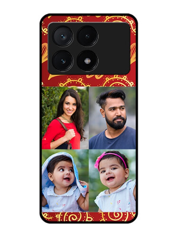 Custom Poco X6 Pro 5G Custom Glass Phone Case - 4 Image Traditional Design