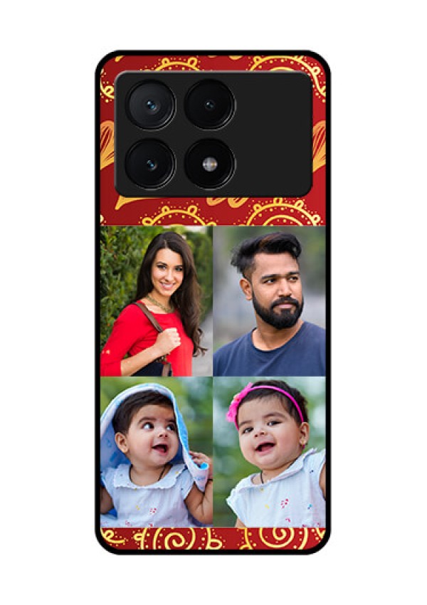 Poco X6 Pro 5G Custom Glass Phone Case - 4 Image Traditional Design