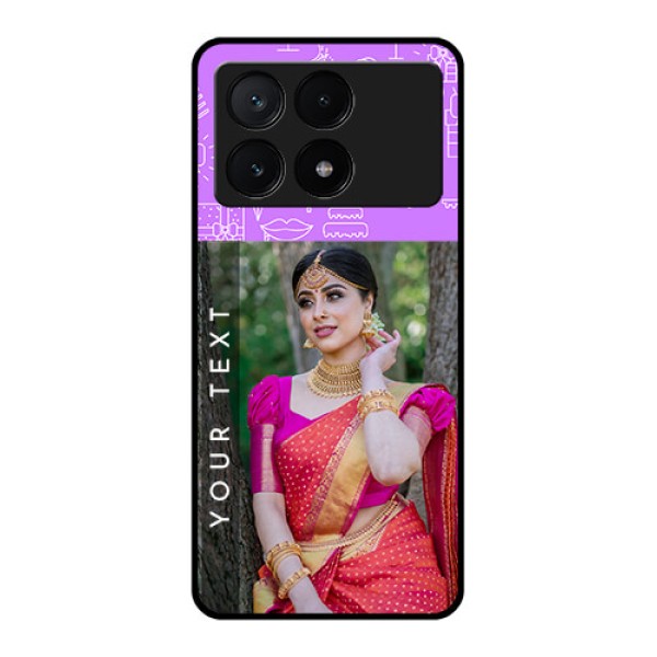 Poco X6 Pro 5G Custom Glass Phone Case - Birthday Icons Design