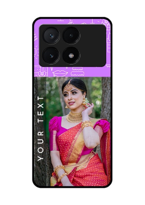 Poco X6 Pro 5G Custom Glass Phone Case - Birthday Icons Design