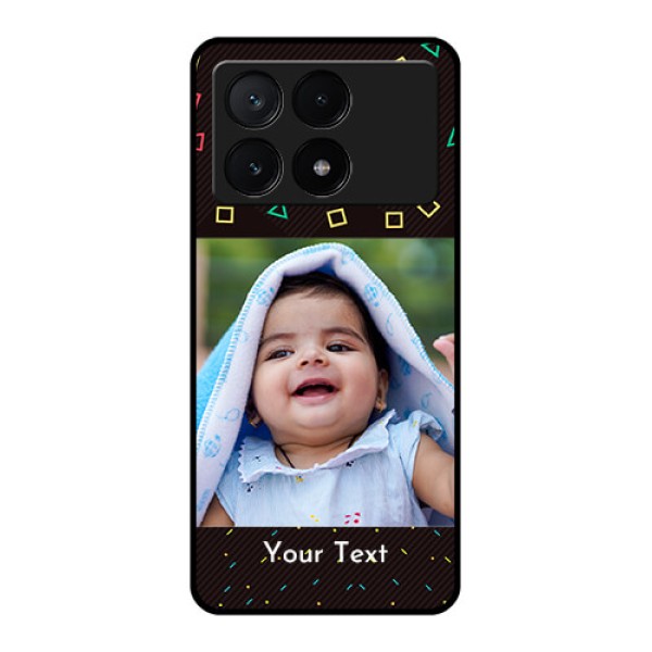 Poco X6 Pro 5G Custom Glass Phone Case - With Confetti Birthday Design Poco X6 Pro 5G Custom Glass Phone Case - With Confetti Birthday Design