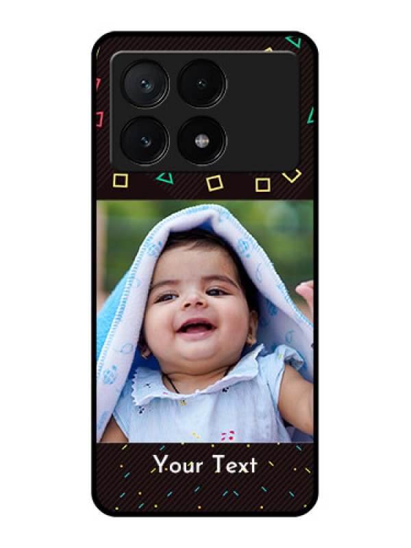 Custom Poco X6 Pro 5G Custom Glass Phone Case - With Confetti Birthday Design