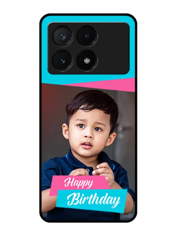 Custom Poco X6 Pro 5G Custom Glass Phone Case - Image Holder With 2 Color Design