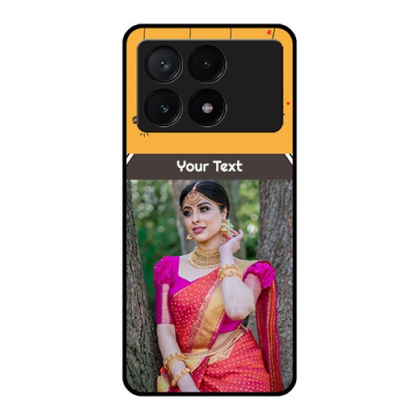 Poco X6 Pro 5G Custom Glass Phone Case - With Family Picture And Icons Poco X6 Pro 5G Custom Glass Phone Case - With Family Picture And Icons