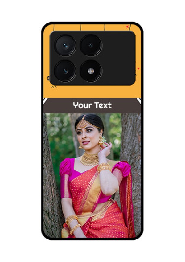 Poco X6 Pro 5G Custom Glass Phone Case - With Family Picture And Icons