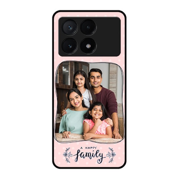 Poco X6 Pro 5G Custom Glass Phone Case - Family With Dots Design