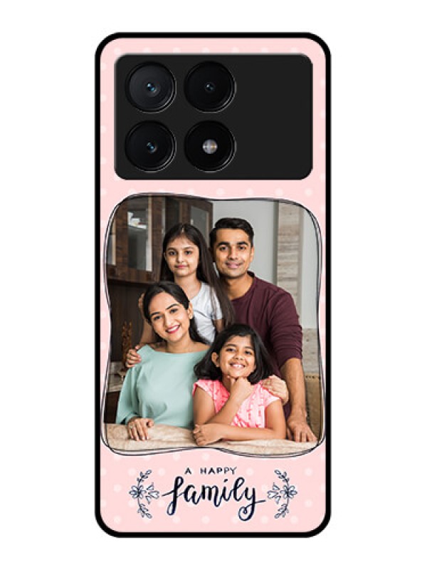 Custom Poco X6 Pro 5G Custom Glass Phone Case - Family With Dots Design