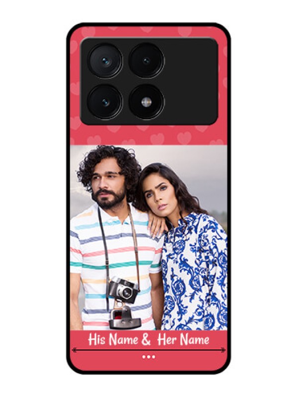 Custom Poco X6 Pro 5G Custom Glass Phone Case - Simple Love Design