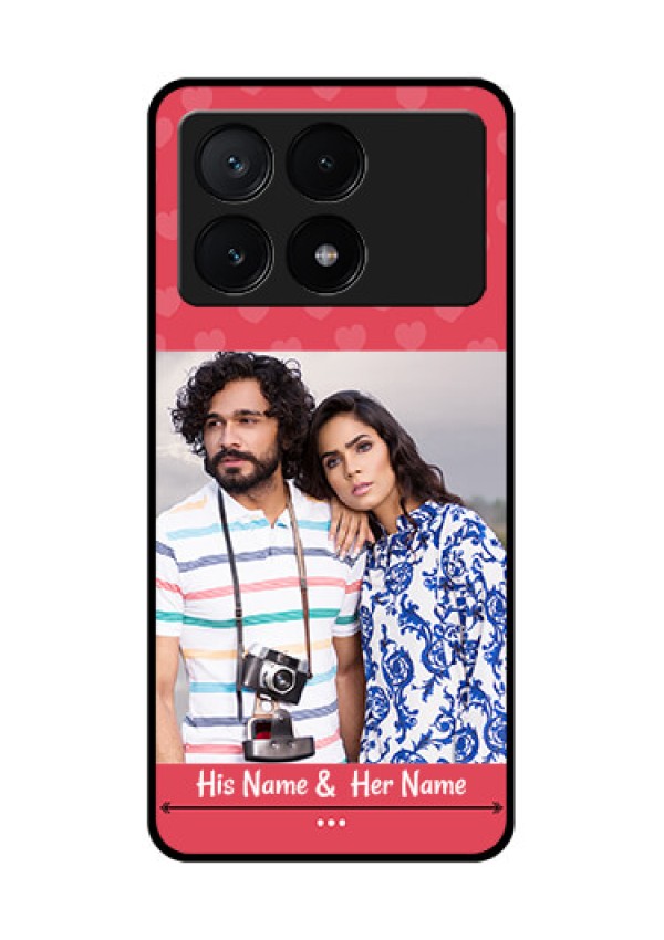 Poco X6 Pro 5G Custom Glass Phone Case - Simple Love Design