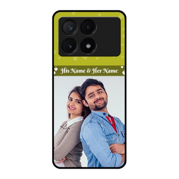 Poco X6 Pro 5G Custom Glass Phone Case - You & Me Heart Design