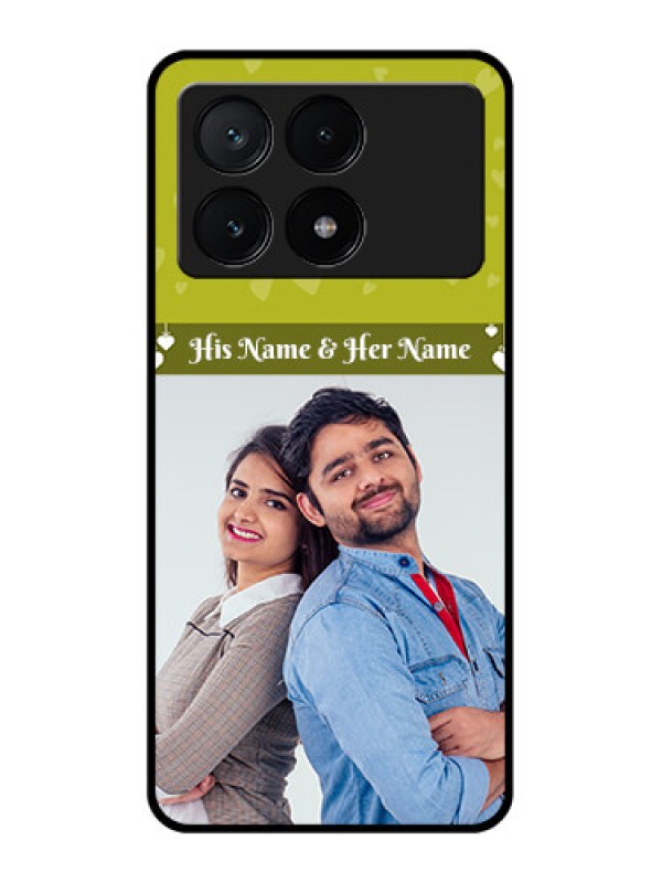 Custom Poco X6 Pro 5G Custom Glass Phone Case - You & Me Heart Design