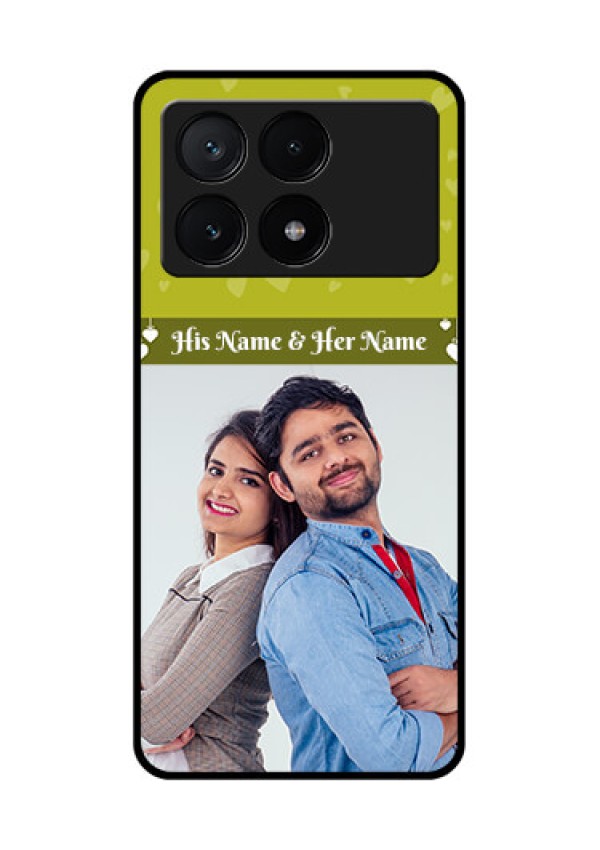Poco X6 Pro 5G Custom Glass Phone Case - You & Me Heart Design