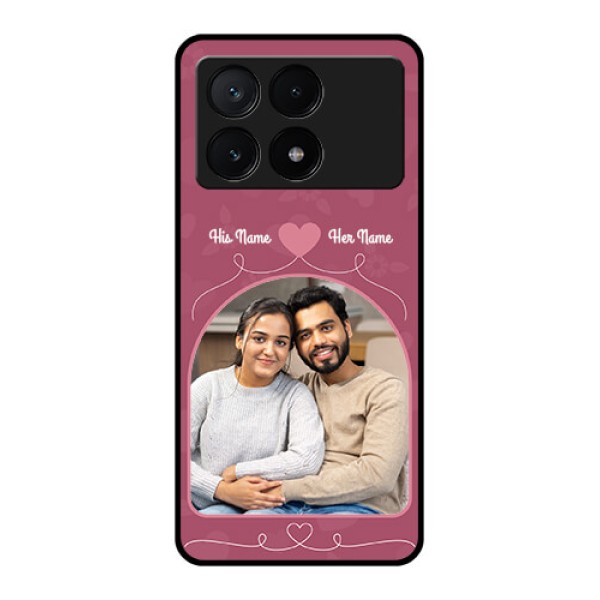 Poco X6 Pro 5G Custom Glass Phone Case - Love Floral Design