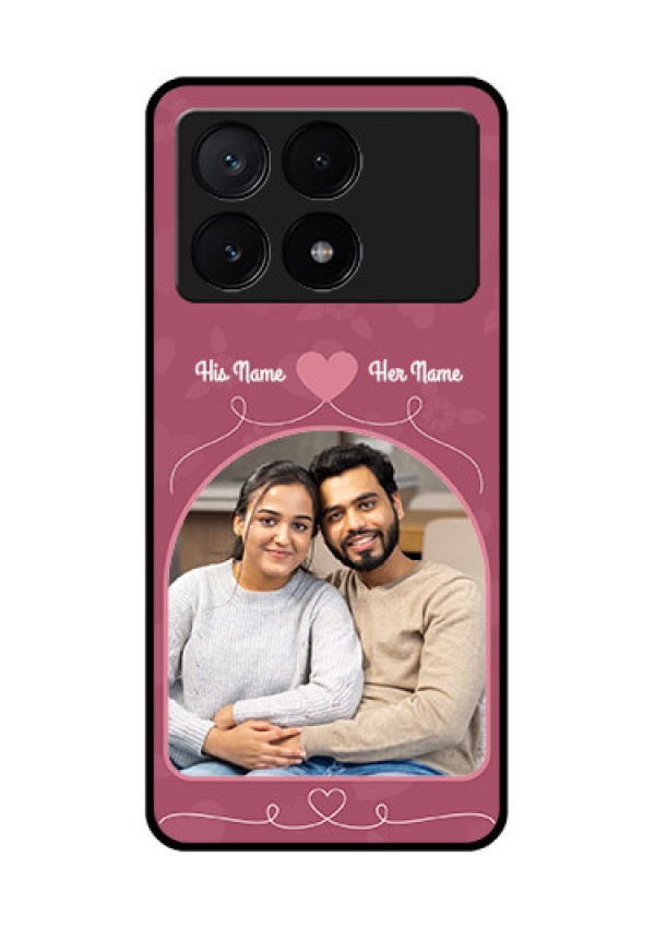 Poco X6 Pro 5G Custom Glass Phone Case - Love Floral Design