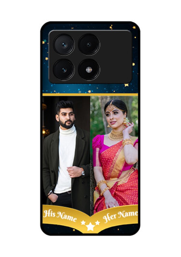 Poco X6 Pro 5G Custom Glass Phone Case - Galaxy Stars Backdrop Design