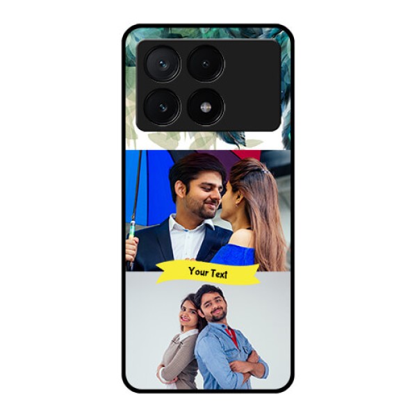 Poco X6 Pro 5G Custom Glass Phone Case - Image With Boho Peacock Feather Design Poco X6 Pro 5G Custom Glass Phone Case - Image With Boho Peacock Feather Design