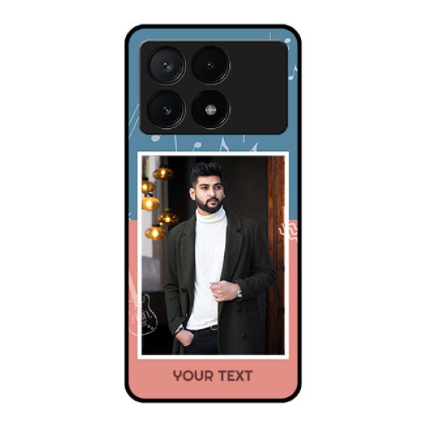 Poco X6 Pro 5G Custom Glass Phone Case - With Color Musical Note Design Poco X6 Pro 5G Custom Glass Phone Case - With Color Musical Note Design
