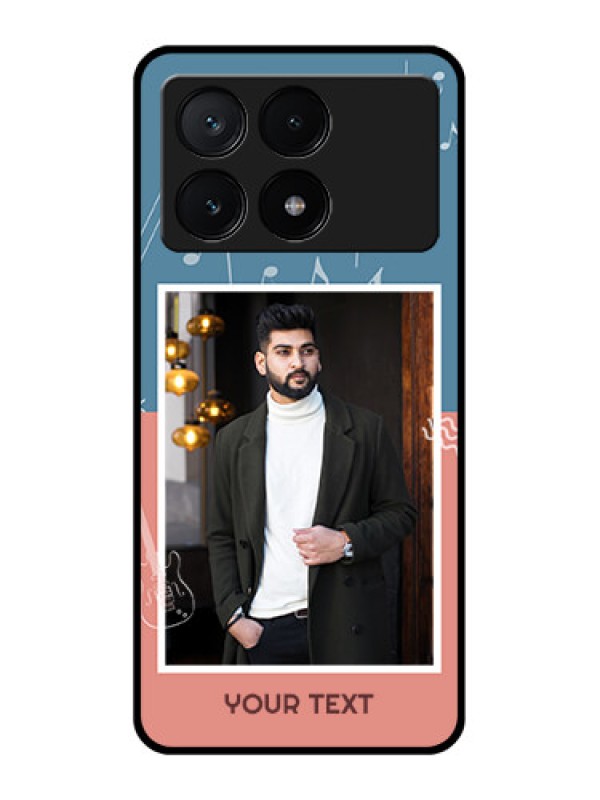 Custom Poco X6 Pro 5G Custom Glass Phone Case - With Color Musical Note Design