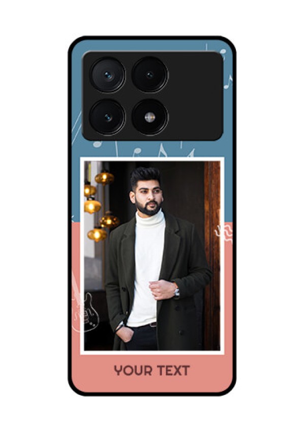 Poco X6 Pro 5G Custom Glass Phone Case - With Color Musical Note Design