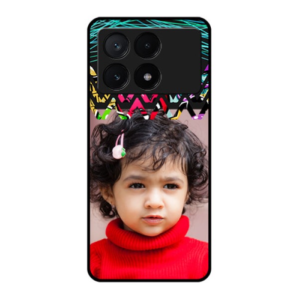 Poco X6 Pro 5G Custom Glass Phone Case - Neon Abstract Design