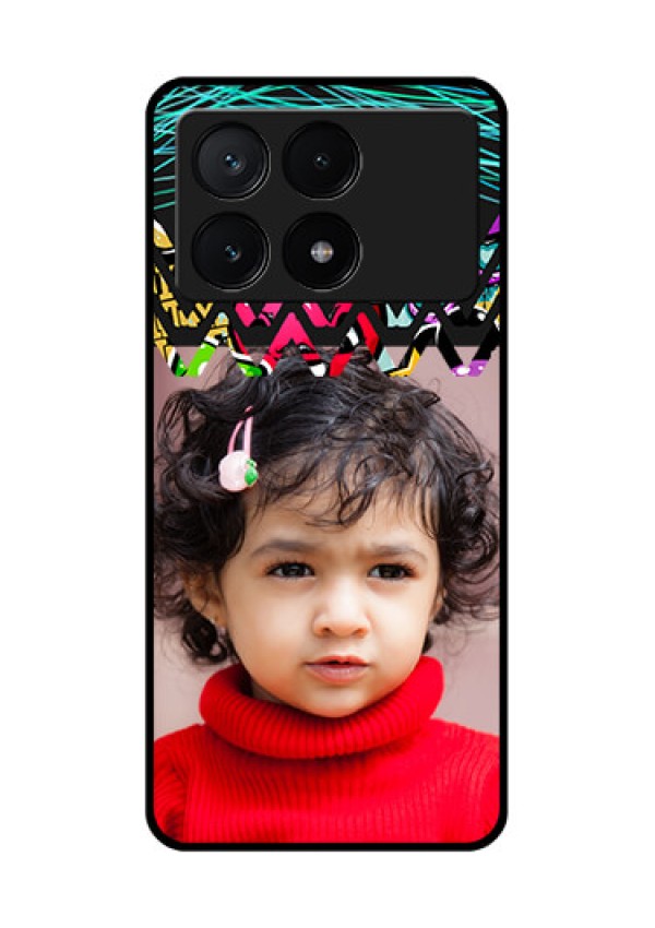Poco X6 Pro 5G Custom Glass Phone Case - Neon Abstract Design