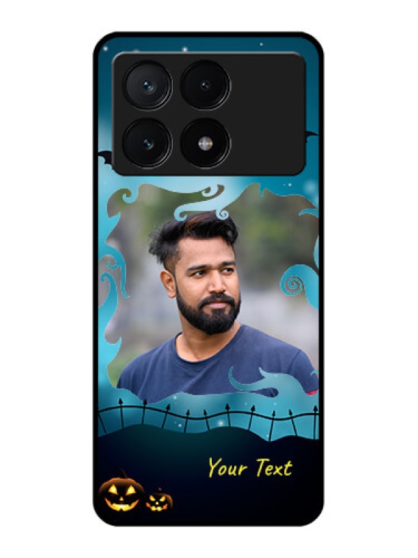 Custom Poco X6 Pro 5G Custom Glass Phone Case - Halloween Frame Design