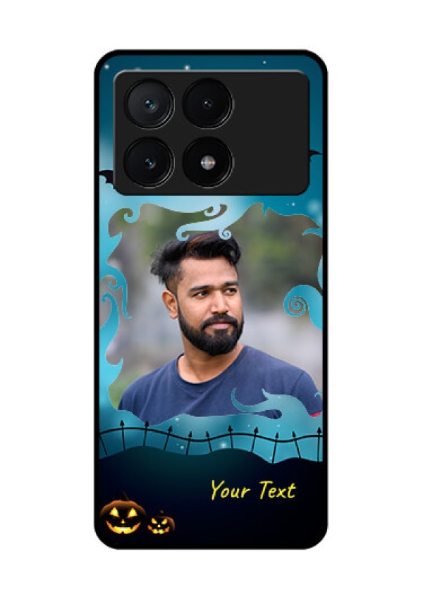 Poco X6 Pro 5G Custom Glass Phone Case - Halloween Frame Design