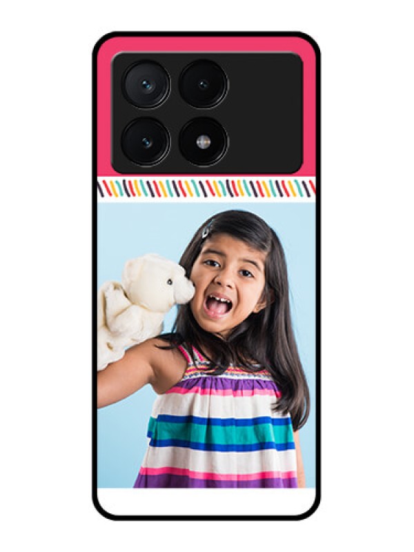 Custom Poco X6 Pro 5G Custom Glass Phone Case - Line Art Design