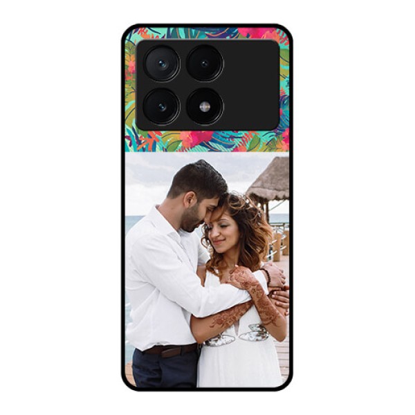 Poco X6 Pro 5G Custom Glass Phone Case - Watercolor Floral Design Poco X6 Pro 5G Custom Glass Phone Case - Watercolor Floral Design