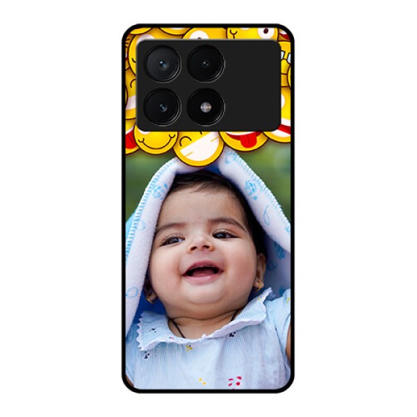 Poco X6 Pro 5G Custom Glass Phone Case - With Smiley Emoji Design