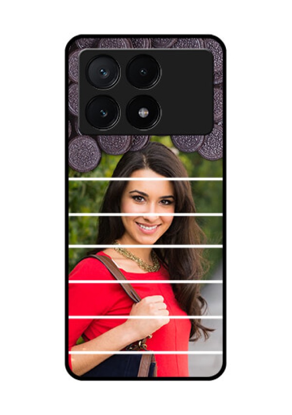Poco X6 Pro 5G Custom Glass Phone Case - With Oreo Biscuit Design