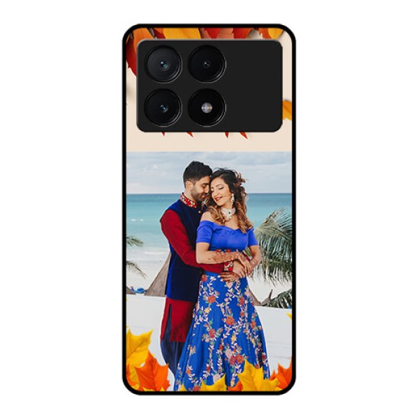 Poco X6 Pro 5G Custom Glass Phone Case - Autumn Maple Leaves Design Poco X6 Pro 5G Custom Glass Phone Case - Autumn Maple Leaves Design