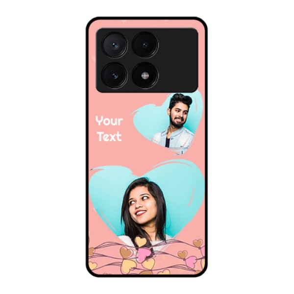 Poco X6 Pro 5G Custom Glass Phone Case - Love Doodle Design