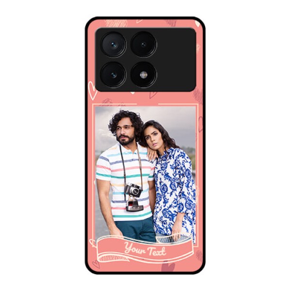 Poco X6 Pro 5G Custom Glass Phone Case - Love Doodle Art Design