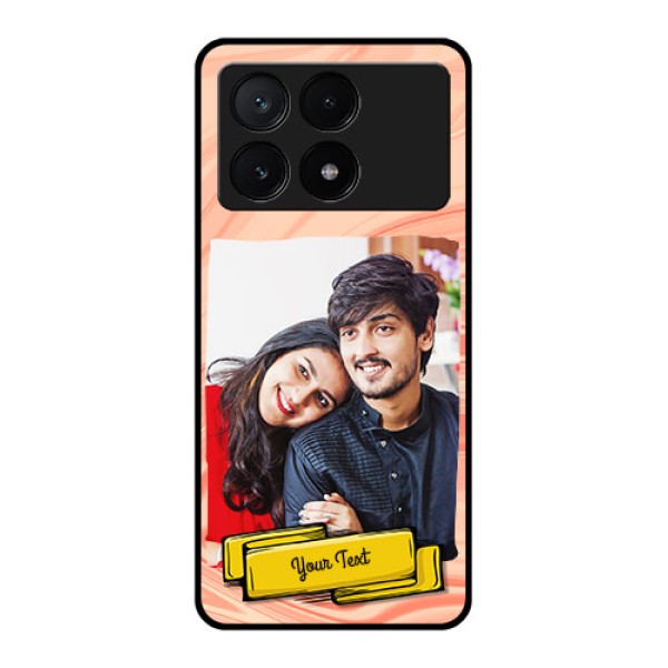 Poco X6 Pro 5G Custom Glass Phone Case - Marble Texture Design