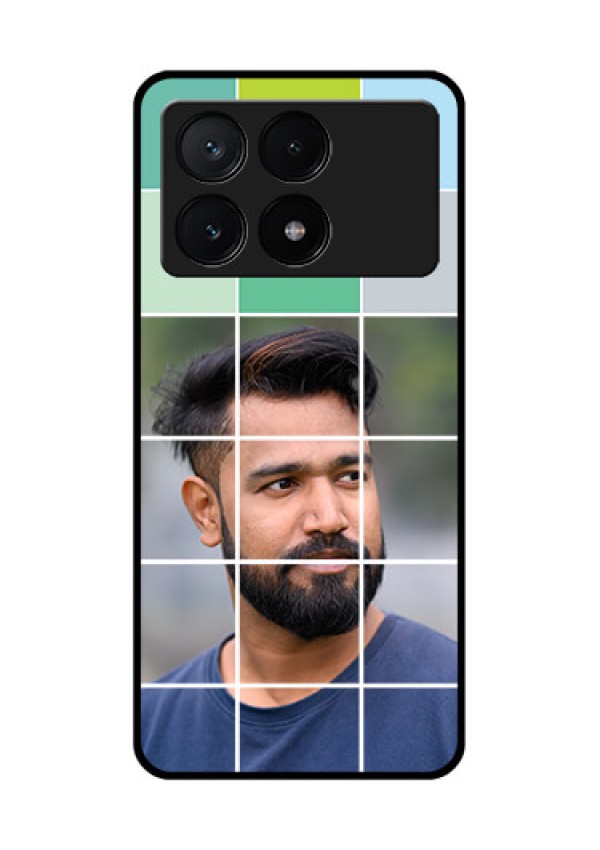 Poco X6 Pro 5G Custom Glass Phone Case - With White Box Pattern