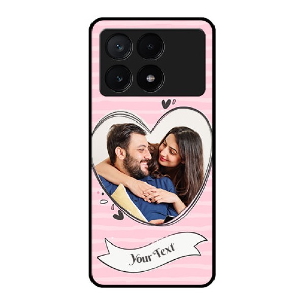 Poco X6 Pro 5G Custom Glass Phone Case - Vintage Heart Design