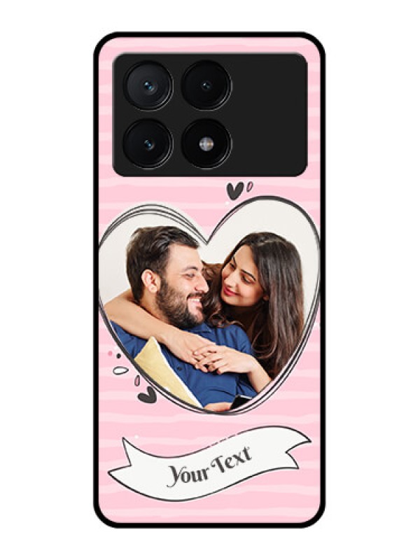 Custom Poco X6 Pro 5G Custom Glass Phone Case - Vintage Heart Design