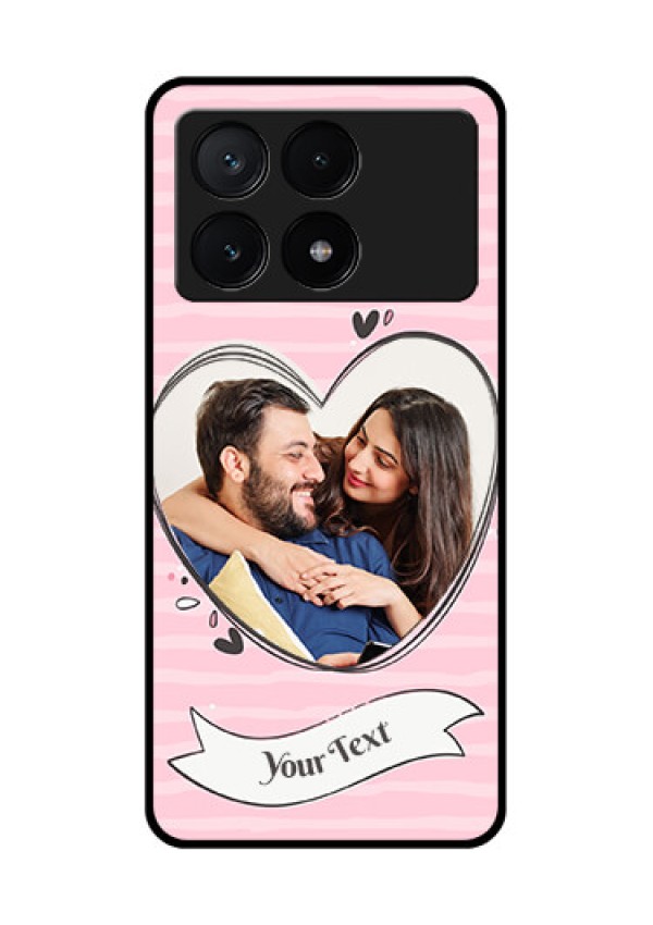 Poco X6 Pro 5G Custom Glass Phone Case - Vintage Heart Design