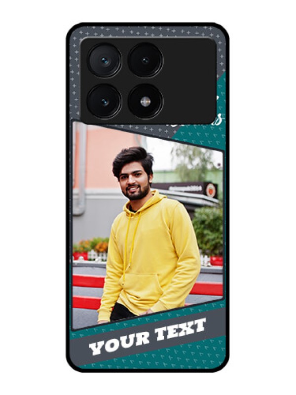 Custom Poco X6 Pro 5G Custom Glass Phone Case - Background Pattern Design With Quote