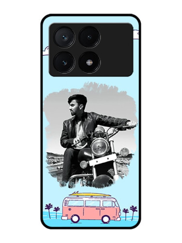 Custom Poco X6 Pro 5G Custom Glass Phone Case - Travel & Adventure Design
