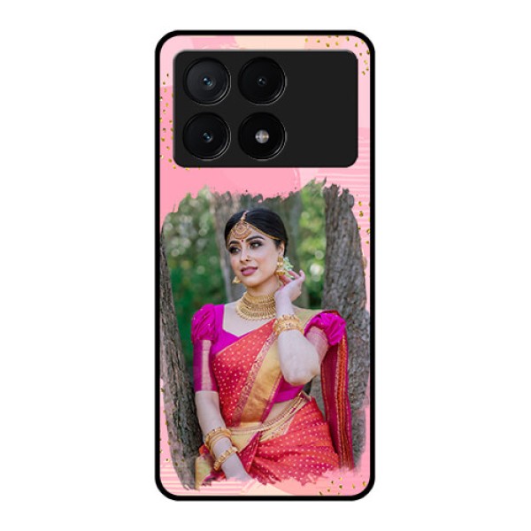 Poco X6 Pro 5G Custom Glass Phone Case - Gold Glitter Splash Design Poco X6 Pro 5G Custom Glass Phone Case - Gold Glitter Splash Design