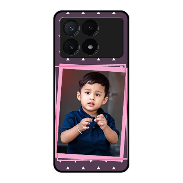Poco X6 Pro 5G Custom Glass Phone Case - Triangle Pattern Dotted Design Poco X6 Pro 5G Custom Glass Phone Case - Triangle Pattern Dotted Design