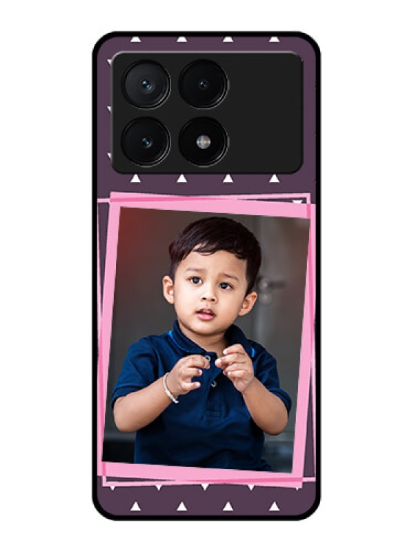 Custom Poco X6 Pro 5G Custom Glass Phone Case - Triangle Pattern Dotted Design