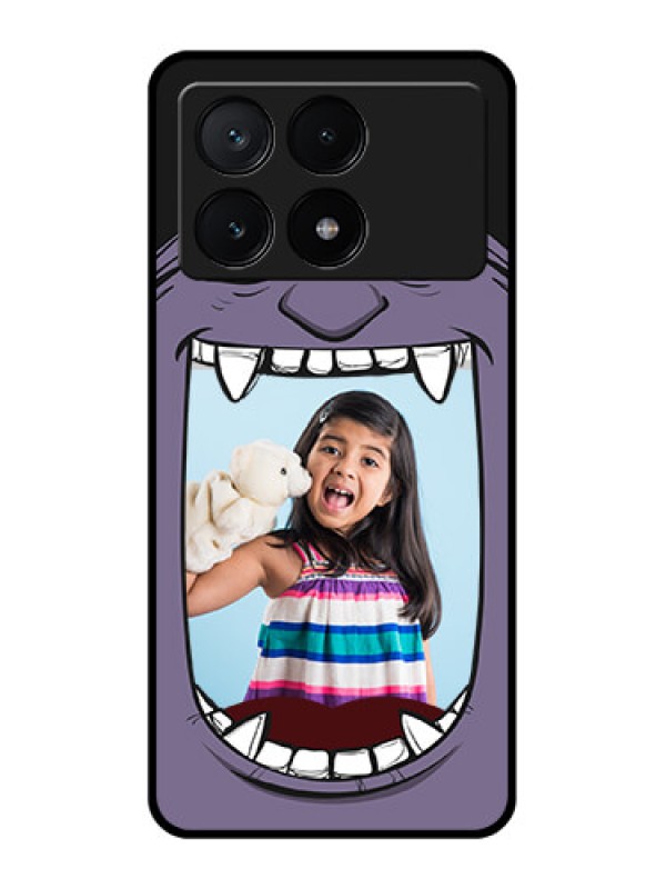 Custom Poco X6 Pro 5G Custom Glass Phone Case - Angry Monster Design