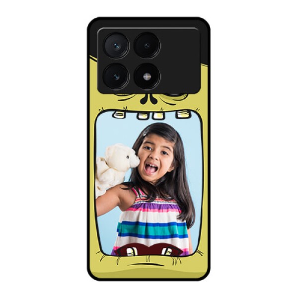 Poco X6 Pro 5G Custom Glass Phone Case - Cartoon Monster Back Case Design Poco X6 Pro 5G Custom Glass Phone Case - Cartoon Monster Back Case Design