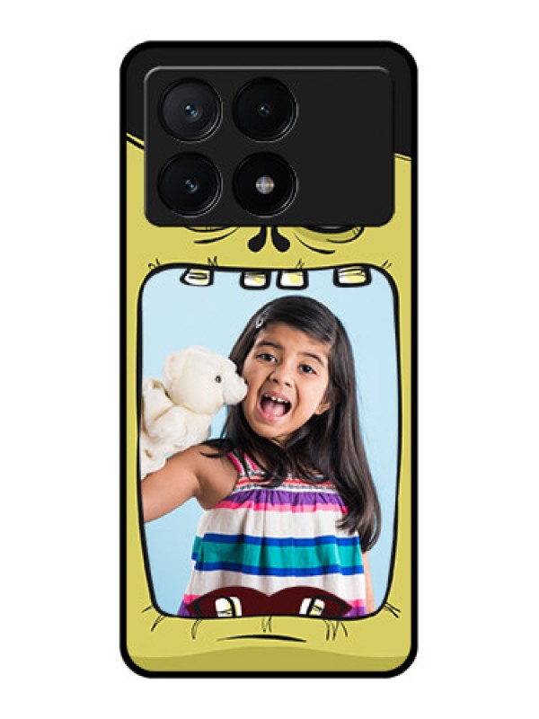Custom Poco X6 Pro 5G Custom Glass Phone Case - Cartoon Monster Back Case Design