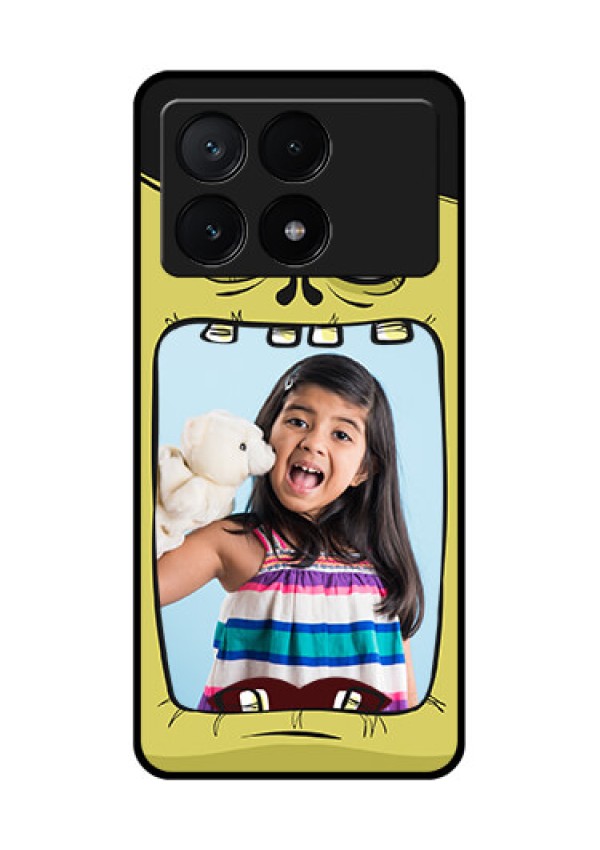 Poco X6 Pro 5G Custom Glass Phone Case - Cartoon Monster Back Case Design