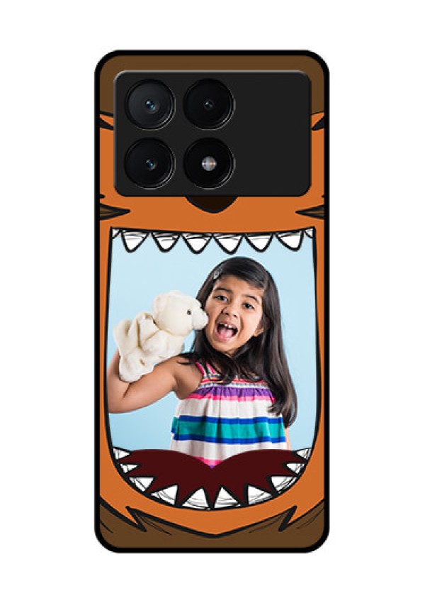 Poco X6 Pro 5G Custom Glass Phone Case - Owl Monster Back Case Design